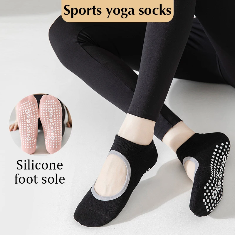 2024 New Yoga Socks Women Professional Non-Slip Pilates Sports Non-Slip Socks Summer Thin Backless Floor Socks