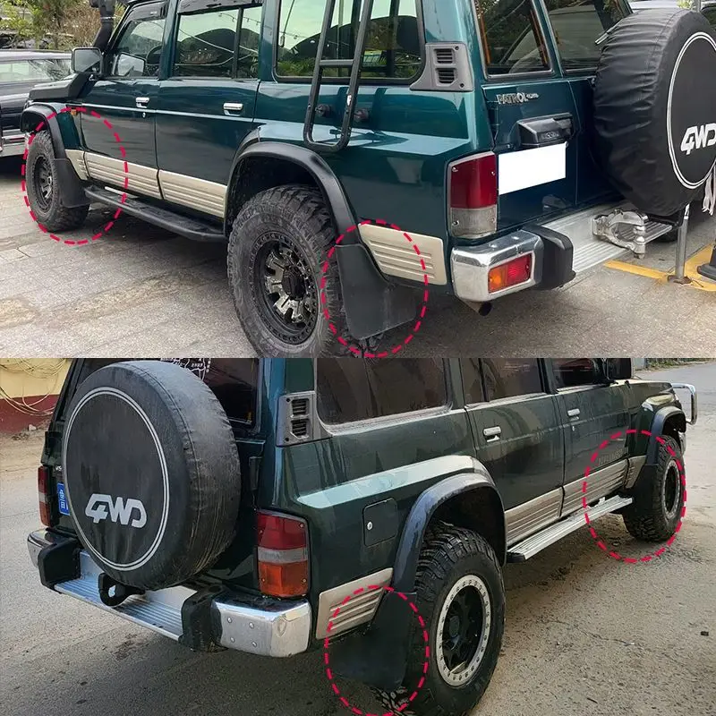 For Nissan Patrol Y60 Safari GU Mud Flap Mud Guard Blocks Gravel and Debris OEM and Aftermarket Options Available 638500Y000