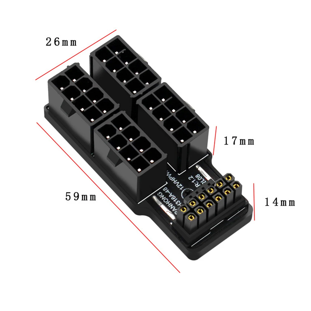 Cablecc ATX3.0 PCI-E 5.0 to ATX 8P Modular Power Adapter for 4080 5090TI 16Pin 12VHPWR Connector