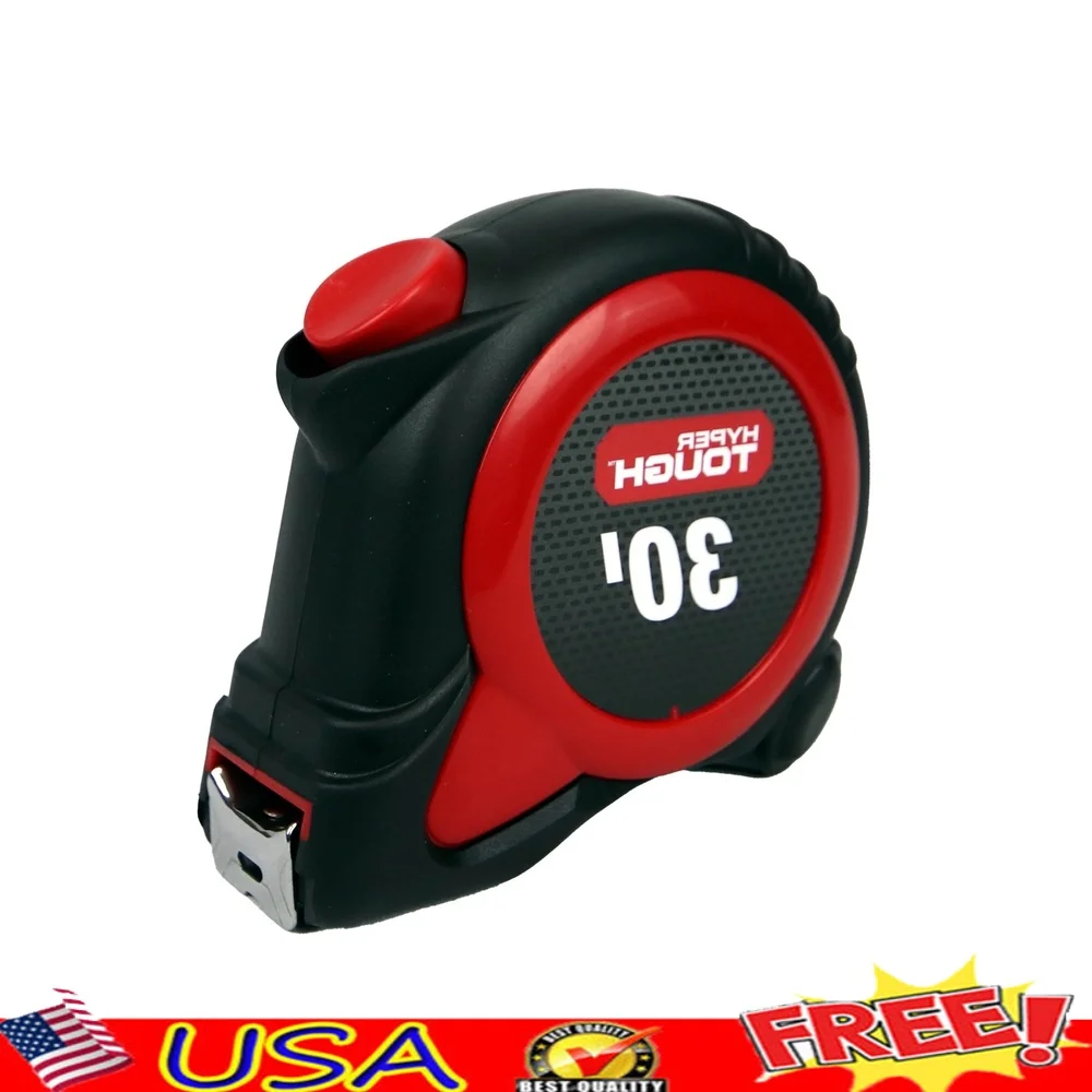 

30ft Self Lock Steel Tape Measure Impact Resistant Automatic Blade Lock Durable Tape Measure Ergonomic Non Slip Heavy Duty Quick