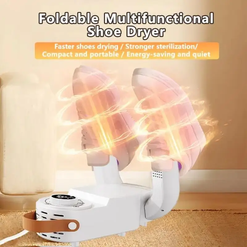 

Foldable Smart Shoe Dryer with Adjustable Timer Fast Dry Shoe Warmer Heating Device for Boots Sneaker Travel Portable