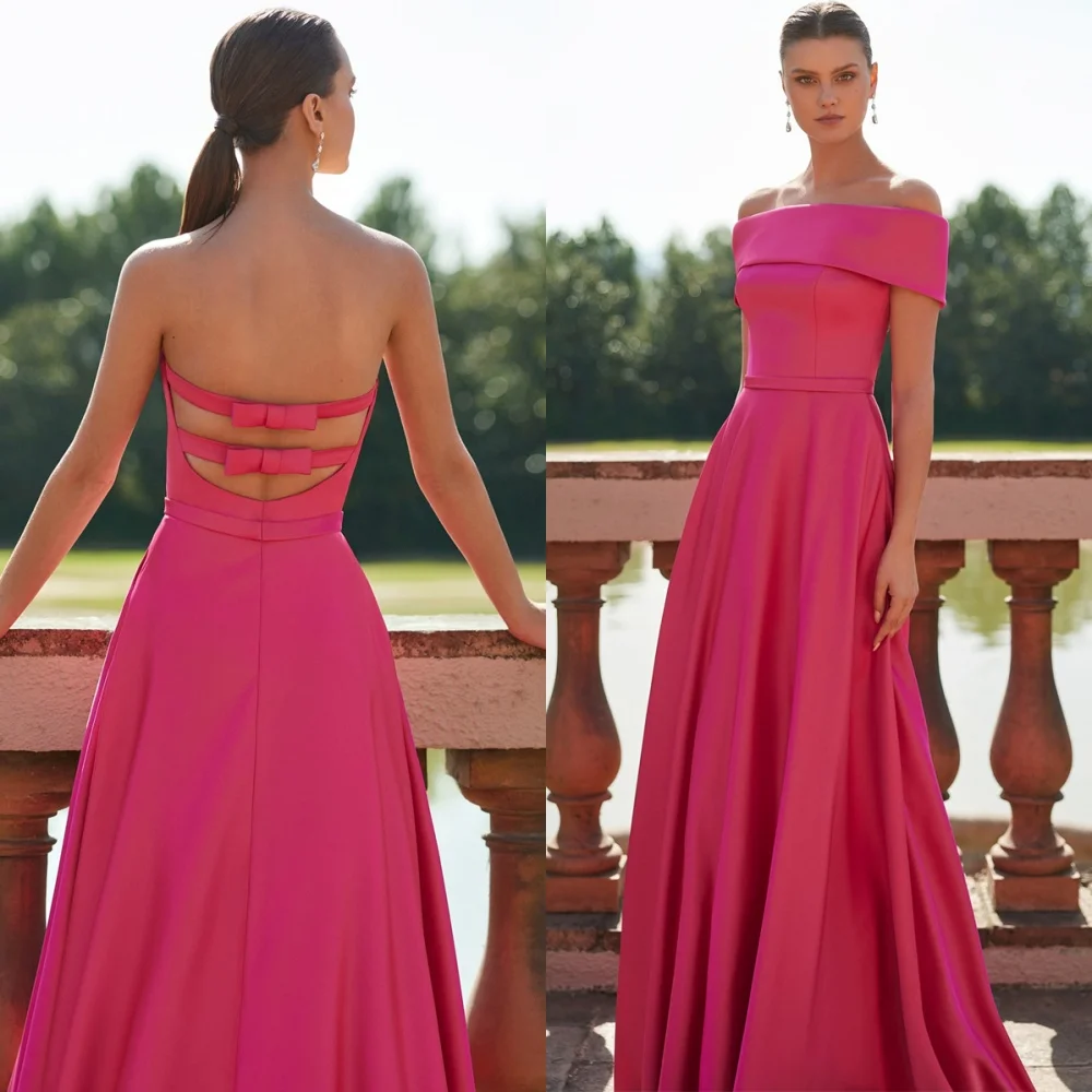 

Customized Fashion Jersey Evening Dresses Elegant Off the Shoulder Homecoming Dresses Temperament Court Train Prom Dress