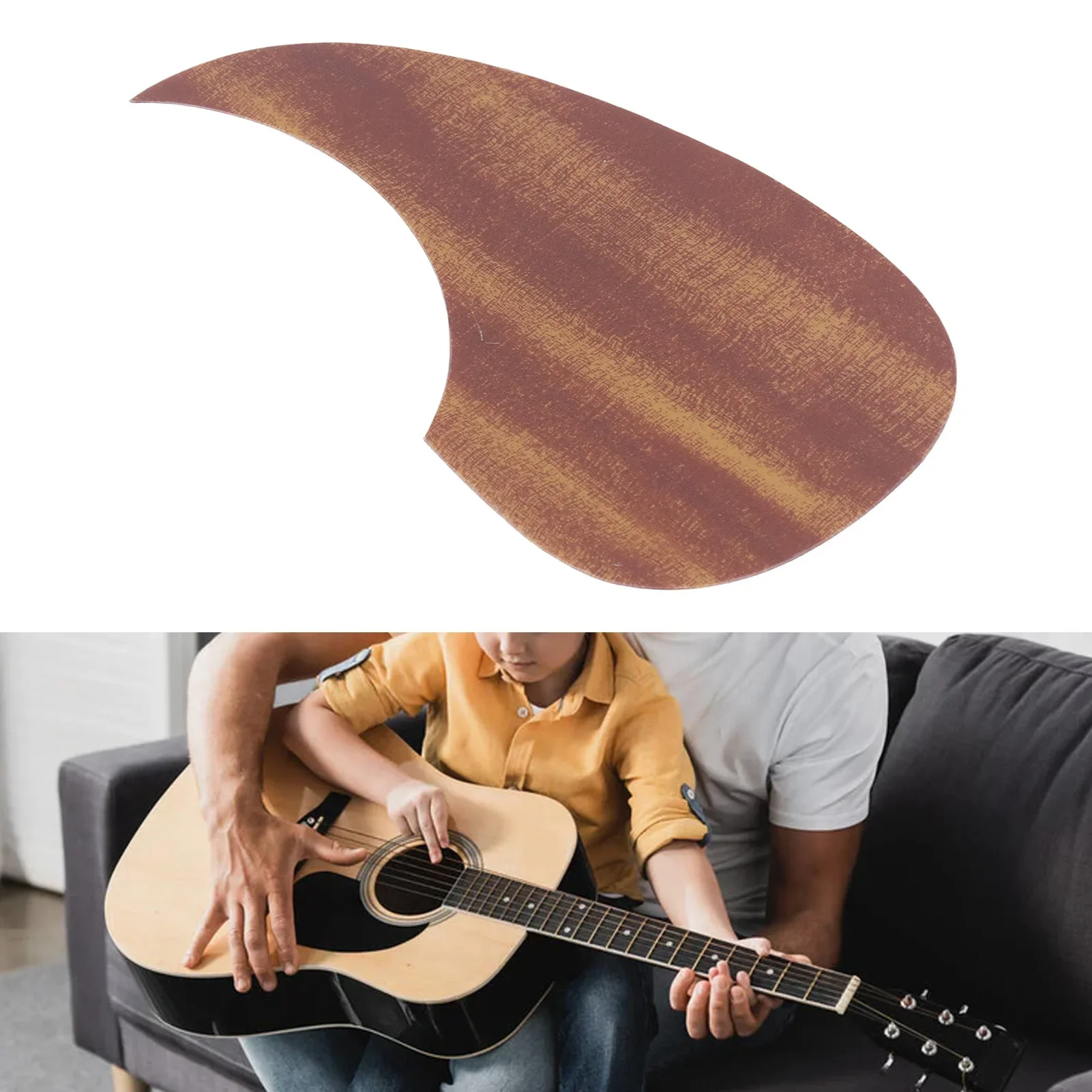 Guitar Pick Guard Scratch Plate Wood Grain Color PVC Acoustic Guitar Pickguard Replacement