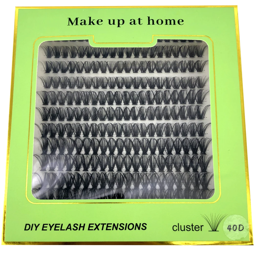 HBZGTLAD 240PCS Individual Lashes Cluster DIY Lash Clusters 30D 40D D Curl 8-16mm Cluster Lashes DIY Individual Eyelashes Lashes