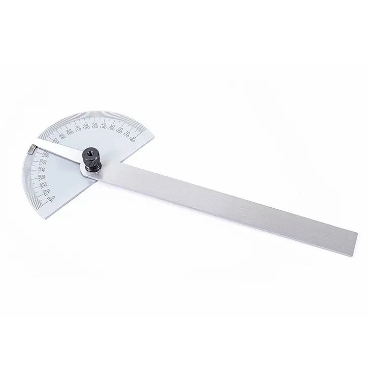 Stainless Steel 0-180 Degree Protractor Angle Finder Ruler Woodworking Ruler Tool Measuring Gauge