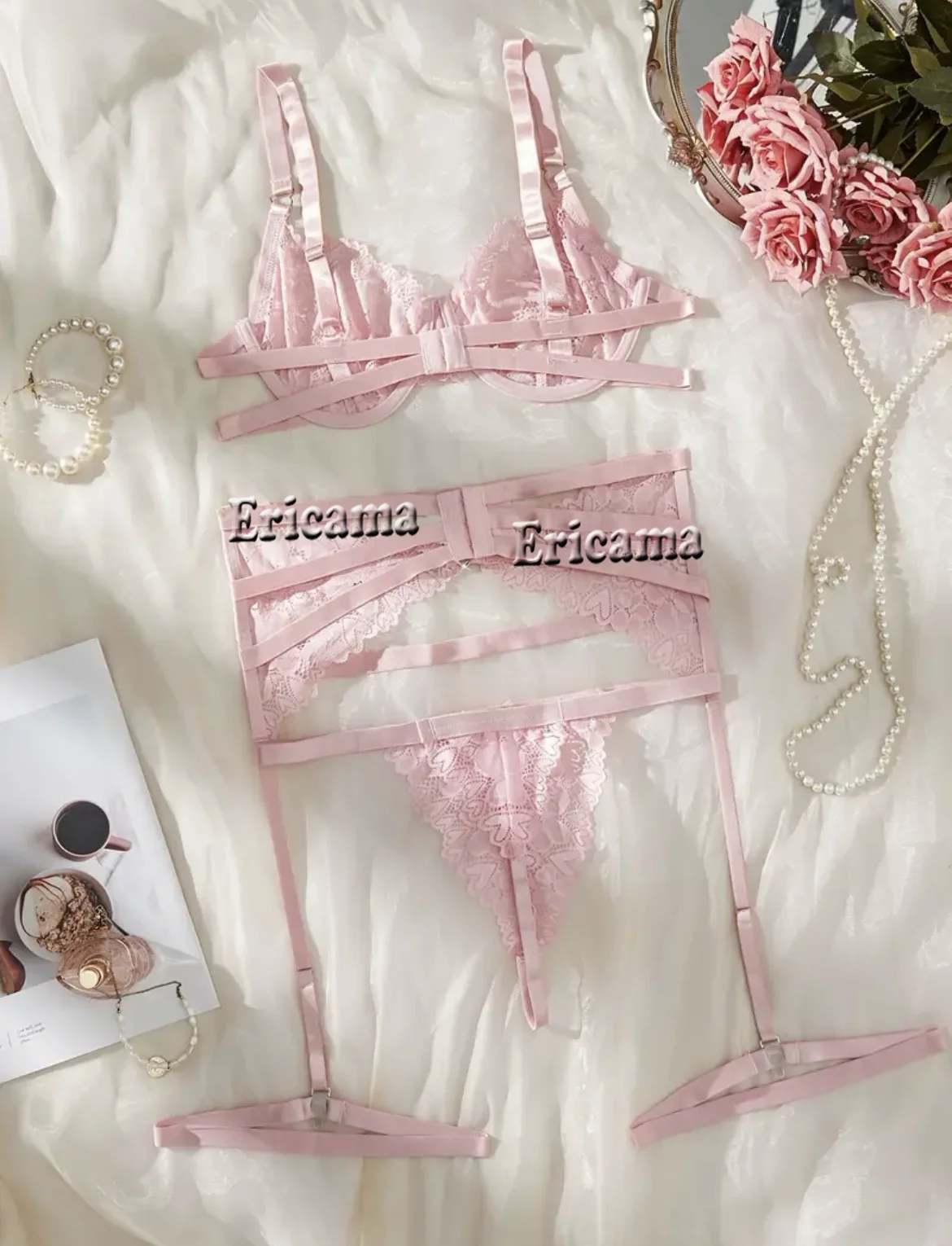 Sexy Lingerie Woman Lace Transparent Underwear Fairy Embroidery Brief Sets Delicate Bra Kit Push Up Breves Sets Thin Erotic Bras