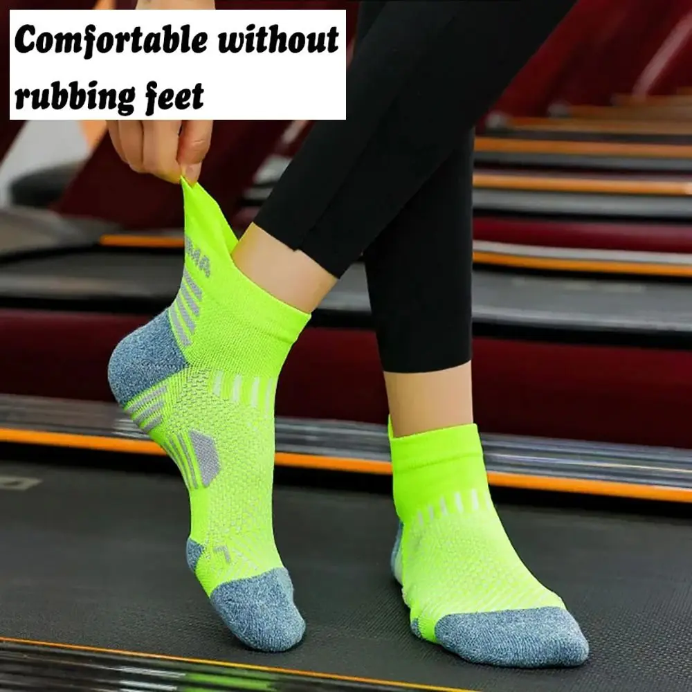 

Bike Running Thickened Running Socks Multiple Colors Breathable Sports Socks Boat Ankle Socks Men Women