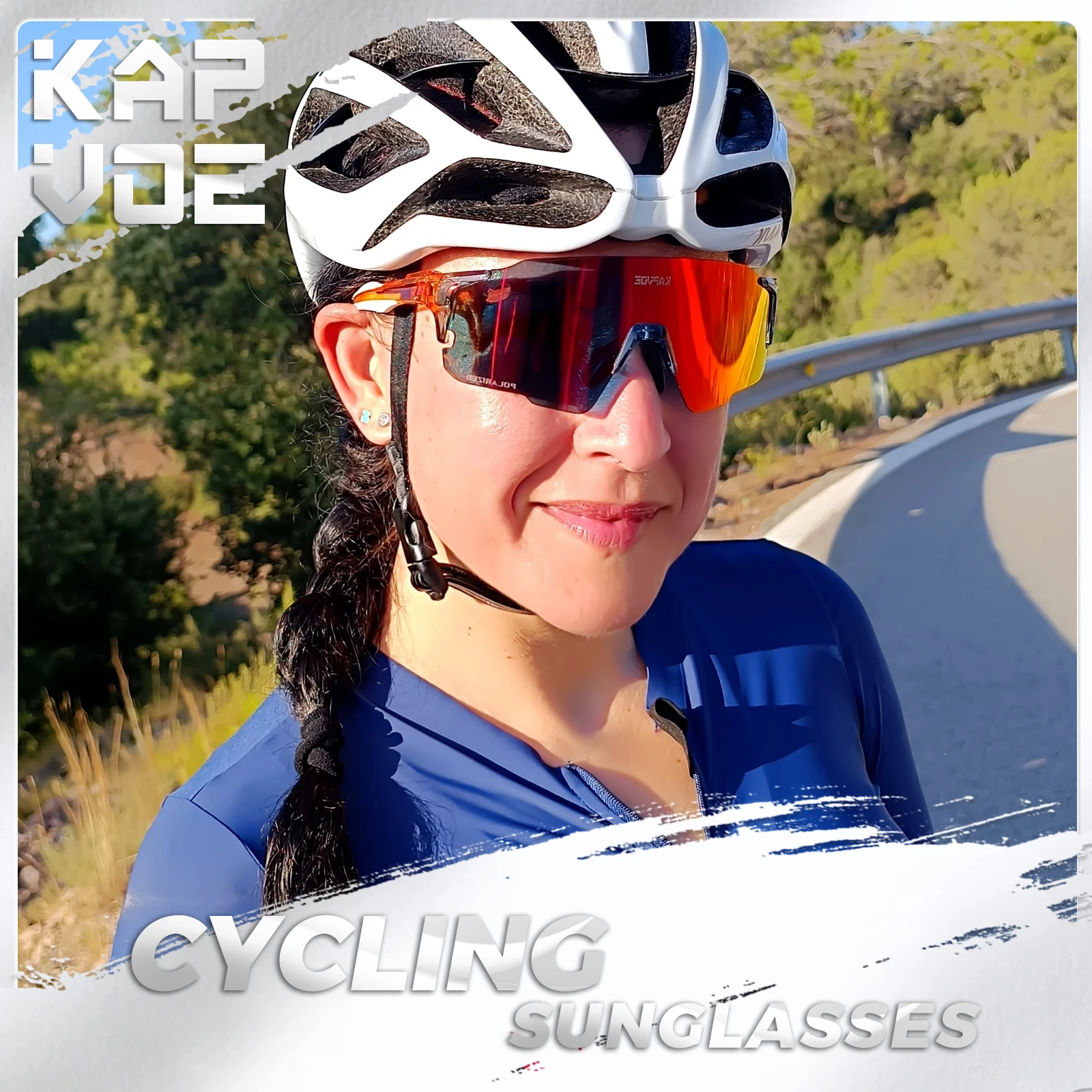 Kapvoe Photochromic Cycling Glasses UV400 Cycling Sunglasses Built-in Myopia Frame Outdoor Bike Eyewear Sports Bicycle Goggles