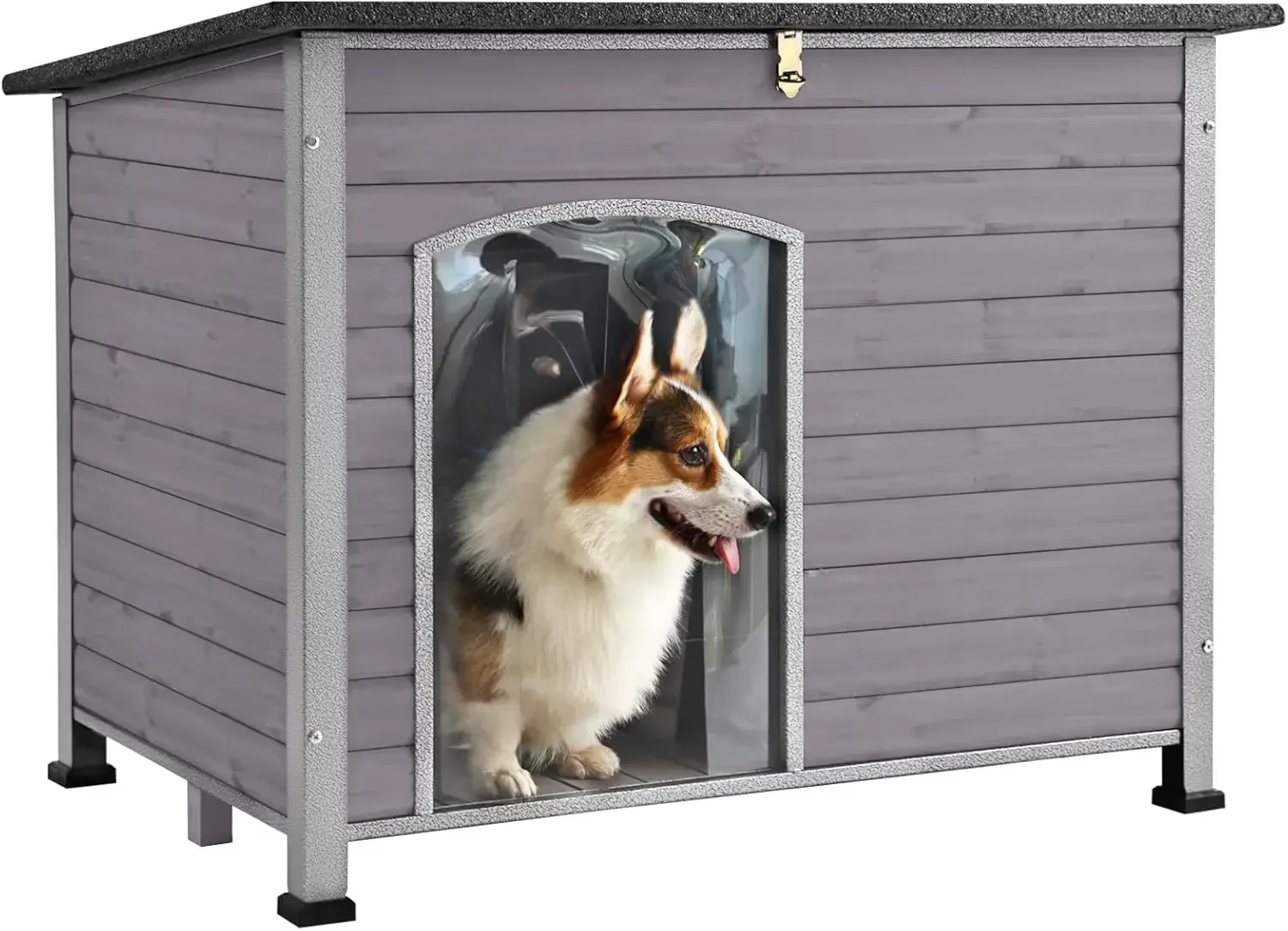 Dog House for Small to Large Sized Dogs, Indoor Outdoor Doghouse Puppy Shelter with Elevated Floor, Durable Waterproof Dog Kenne