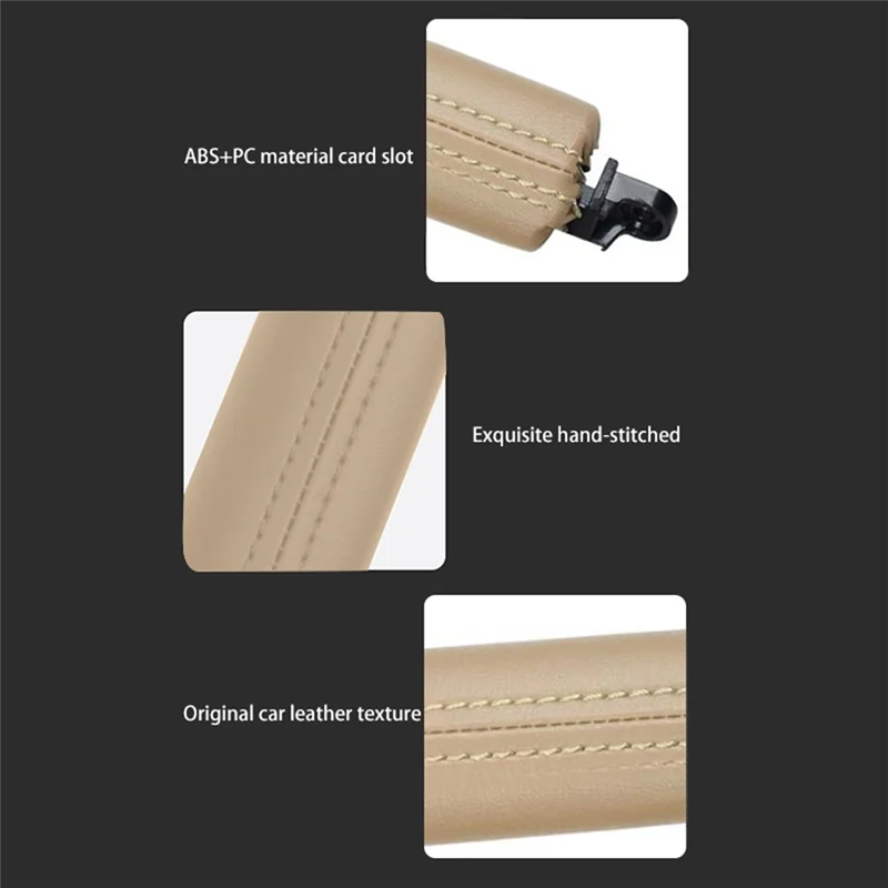 

QB-Накладка на внутреннюю дверную ручку автомобиля 7L6867161 для VW Touareg 2003-2010, детали, боковая дверная ручка, внутренняя искусственная кожа, левый руль, RHD, бежевый