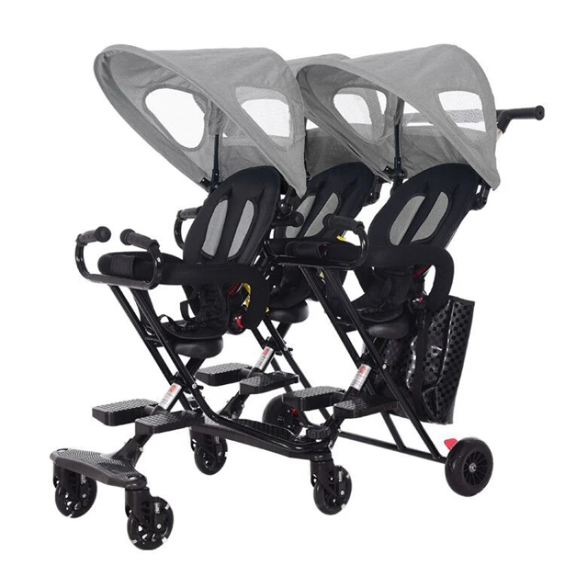 

Strolling Baby Twins Stroller Light Folding Baby Child Can Sit and Walk Baby Stroller Children's Trolley