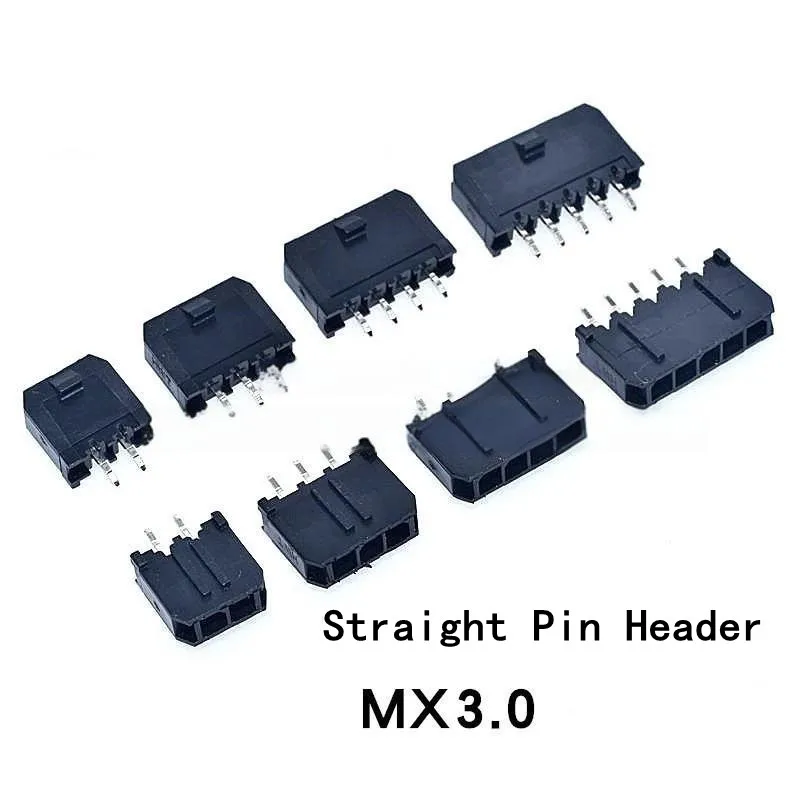20PCS MX3.0 Connector, 3.0mm Pitch, Mini 5557 Type Single-row Male/Female Housing & Header with Lock, 2P/3P/4P/5P/6P