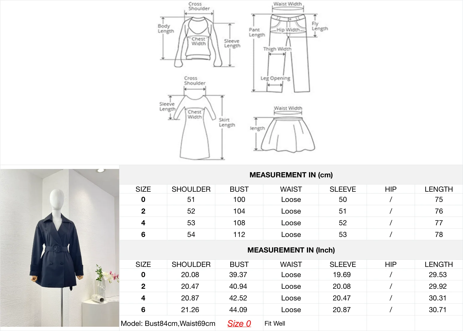 سترة سوداء طويلة الأكمام طية صدر السترة قمم 2025 تصميم جديد #3