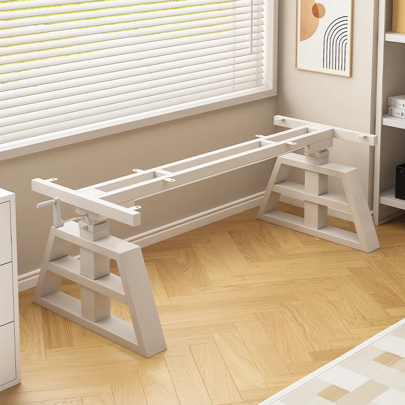 

Hand lifting table leg bracket desk study table wrought iron legs tea coffee table tripod rock plate