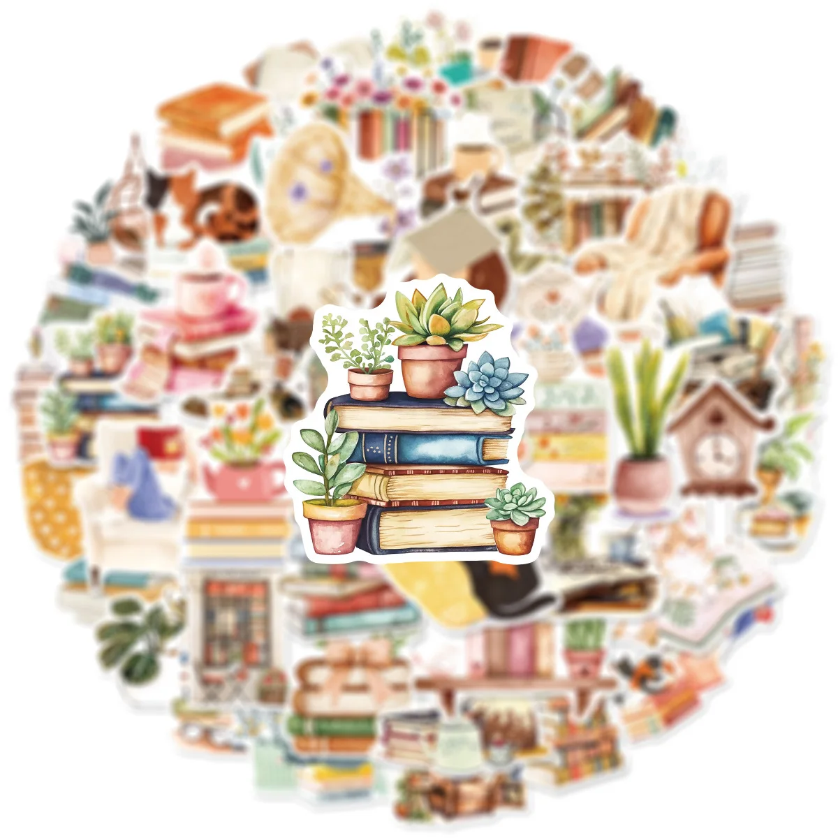 50 قطعة نمط الحياة واقعية المائية القراءة ملصقات الكرتون مضحك القراءة الكتابة على الجدران ملصق مائي الأمتعة الهاتف الغيتار الثلاجة ألعاب أطفال