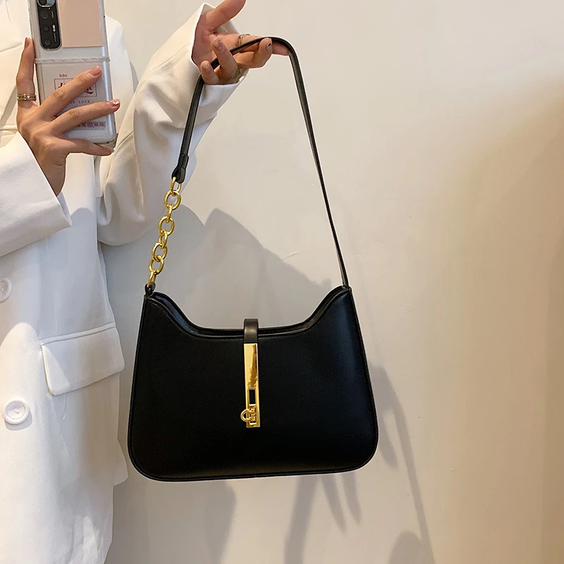 Small Designer Luxury Bag Female PU Leather Single Shoulder Underarm Bag For Women Fashion Versatile Handbag With Advanced Sense
