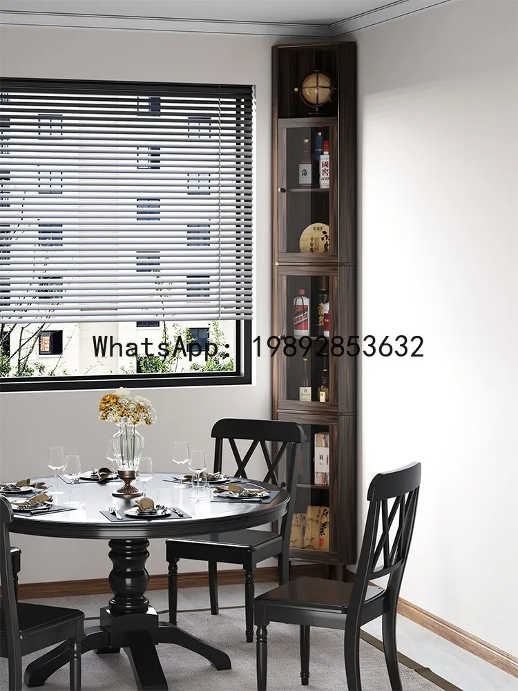 YFY New American Style Corner  Living Room Wall-Mounted Triangle  Simple Bedroom Corner Storage  Dining Room Wine