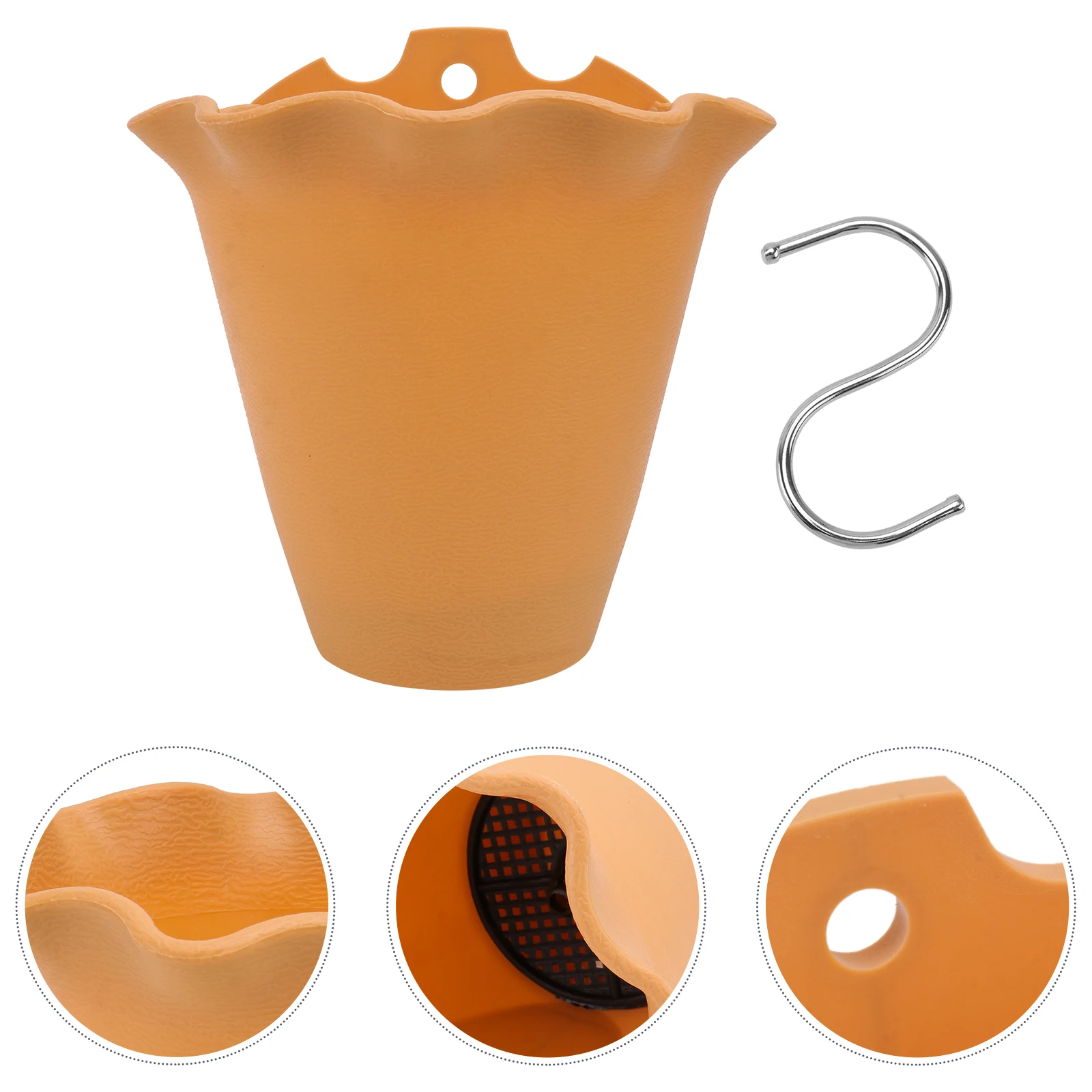 

1Pc Plastic Wall-Mounted Hanging Flower Pot Creative Balcony Garden Planter Decoration