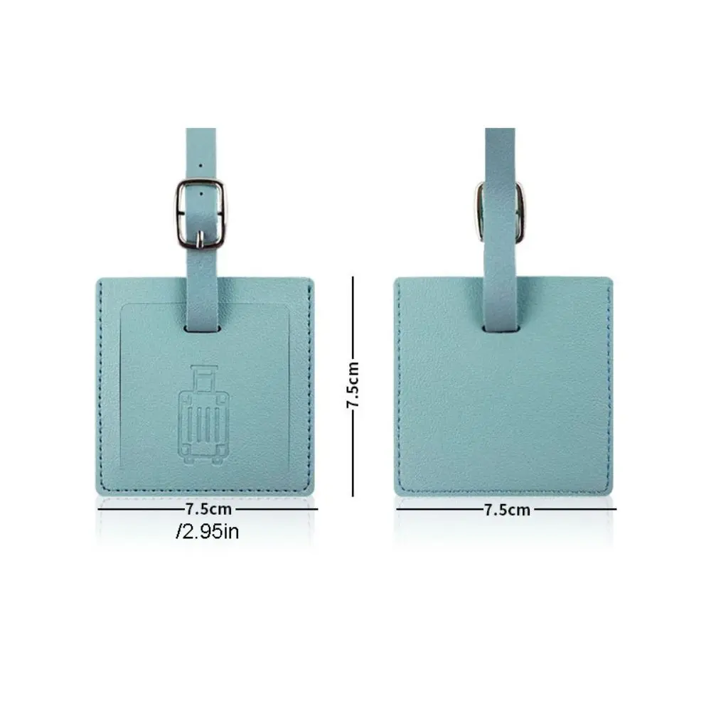 사각형 PU 수하물 태그 탑승권 컬러 정보 카드 여행 액세서리 항공기 위탁 카드 태그