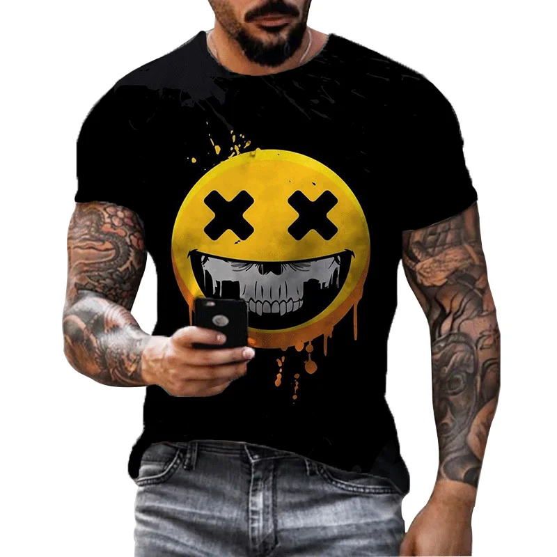 Graffiti Harajuku 3D Printed Oversized T Shirt for Men Clothing Dropshipping Tshirt Mens T-shirts Men's T-shirt Anime Graphic