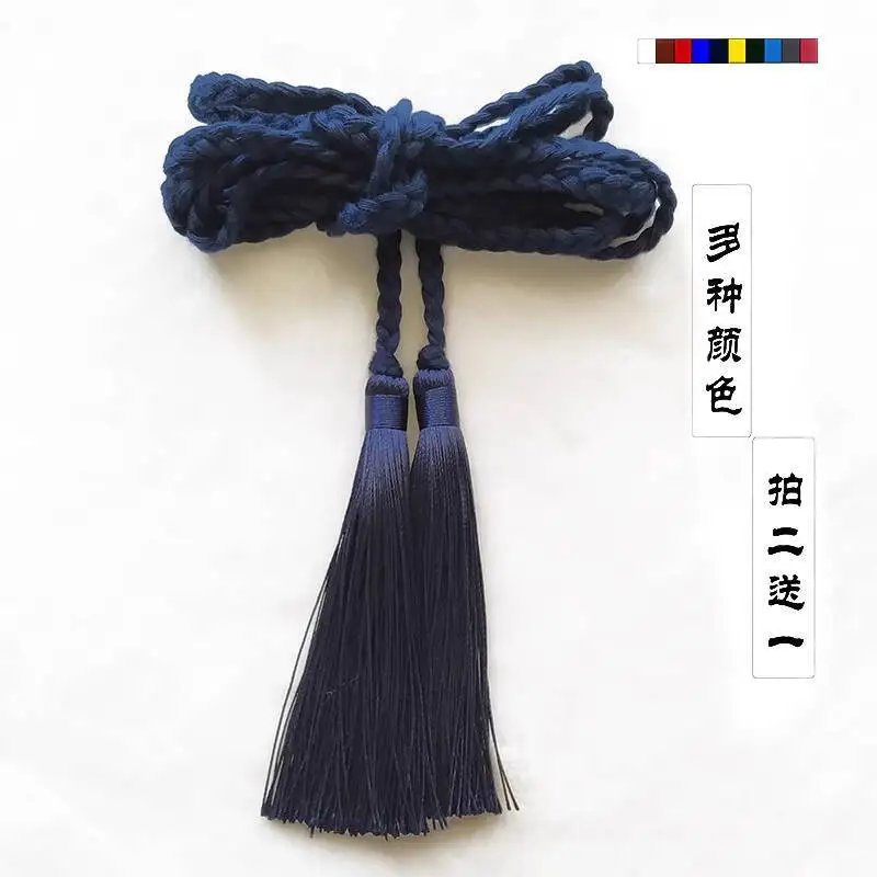 

New Overlength Women Men Hanfu Round Neck Robe Taoist Robe Auxiliary Bracing Antiquities Waist Accessories Daily Dress Tassels