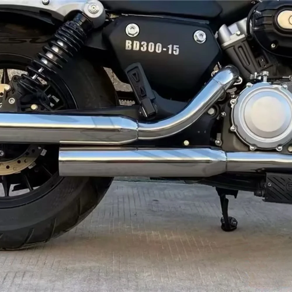 Modified Exhaust Pipe For KEEWAY V-CRUISE 125 V302C, Retro Slip-On , Motorcycle Cruiser Upgrade Accessories