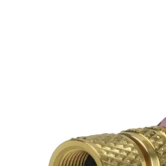 

R410A 5/16 Female Flare To 1/4 Male Flare Vacuum Rated Valve Core Removal Tool For HVAC System Service Brass
