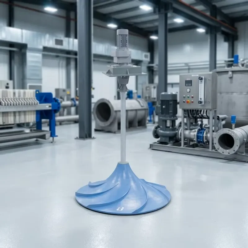 Curved Surface Mixer for Wastewater Treatment Plant Low Energy Consumption Submerged Impeller Flocculation Tank Agitator