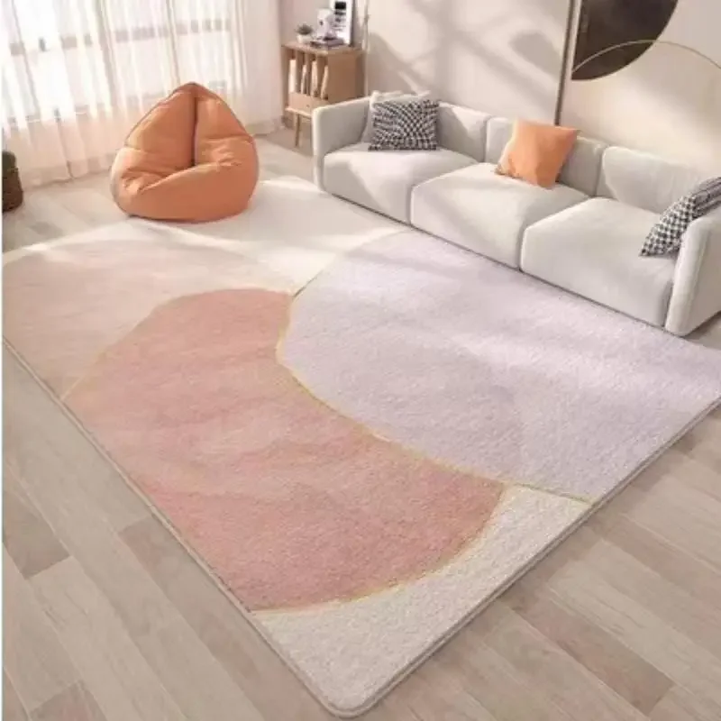 Morandi  Light Luxury Premium Living Room Carpet Home Bedroom Non-slip Machine Washable Carpet
