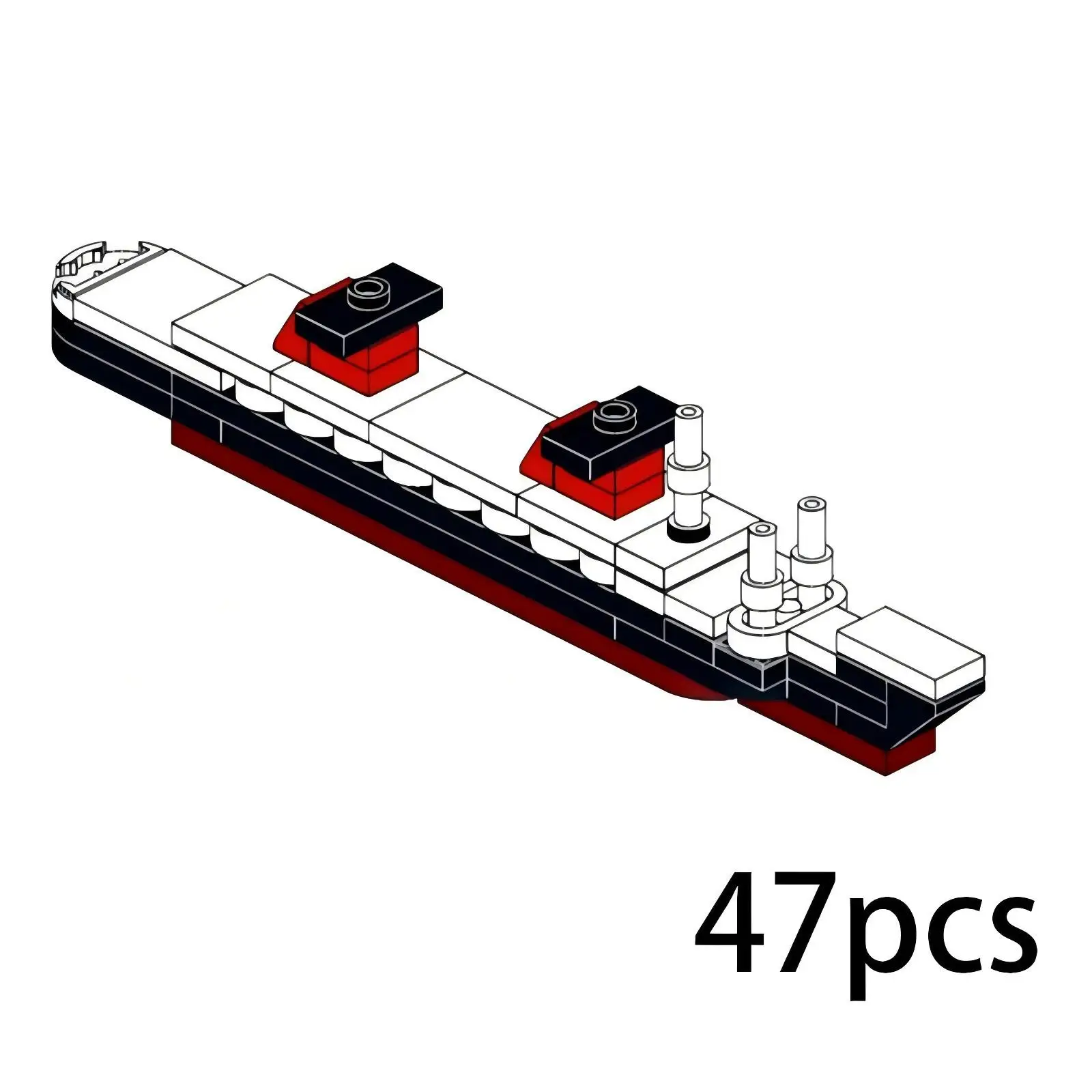 Kreative Kreuzfahrtschiff-Ozeanliner-Bausteine MOC Mini-Modell des Normandy Royal Mail Schiff DIY Kinder-Bausatz Spielzeug Geburtstagsgeschenk – Detail 4