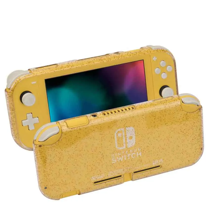 Clear TPU Soft Glitter Case Protective Cover Bling Shell For Nintendo Switch Lite Game Console Transparent Back Shiny Protector