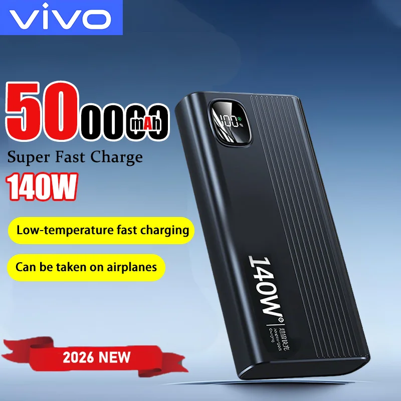 

Портативное зарядное устройство VIVO 500000 мАч с высокой емкостью, 120 Вт, сверхбыстрая зарядка, для iPhone, Samsung, Huawei