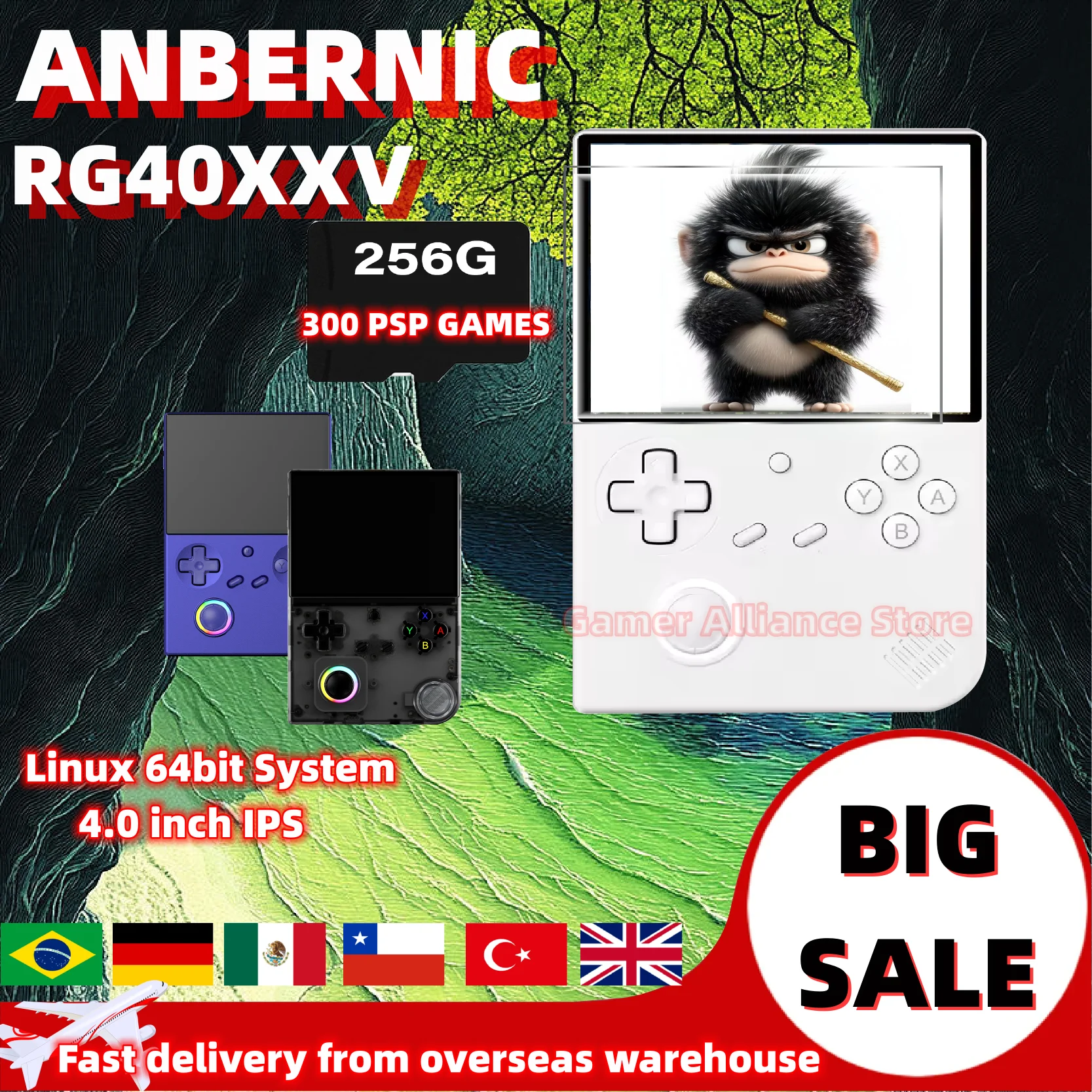 ANBERNIC RG40XX V RG40XXV Retro Handheld Game Console Video Game Consoles PSP Games Support Output 5G WiFi Linux Bluetooth Gifts