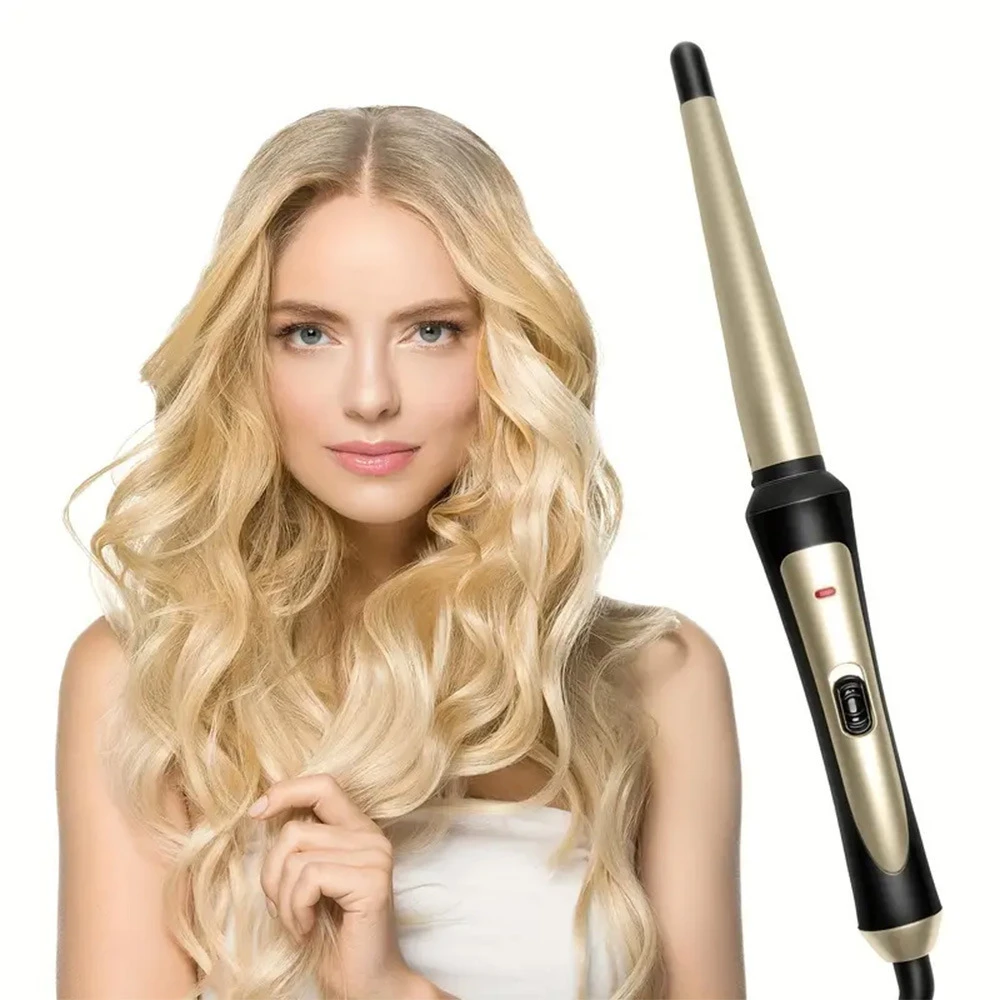 25-13mm tapered curling iron, electric heating curling iron with large heating tube.