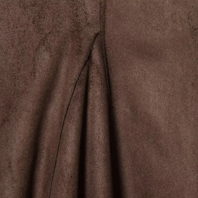 Women’s Fall Asymmetric Suede Effect Midi Skirt Half Skirt Outdoor Picnic Camping Travel Casual Fashion Streetwear  ﻿