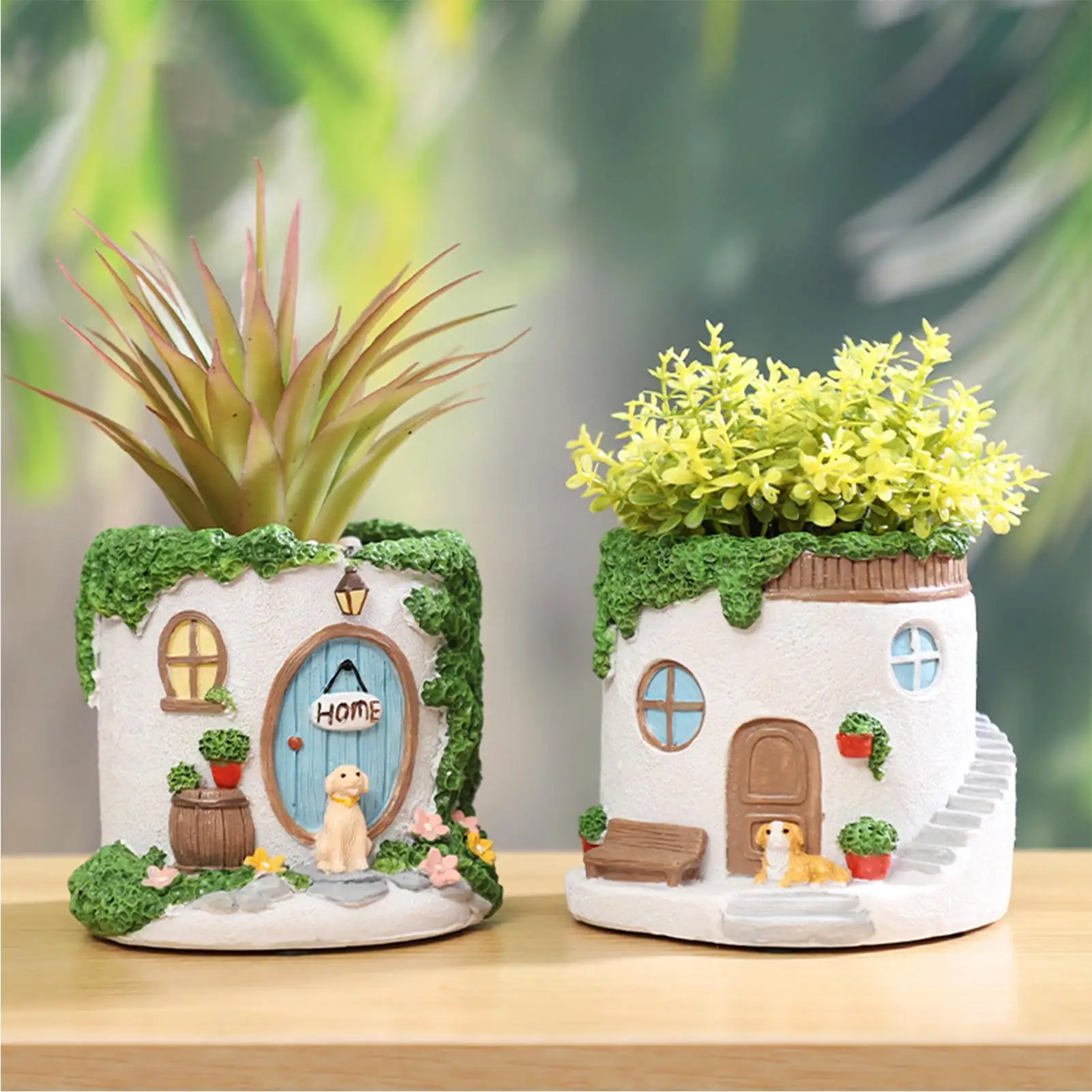 

Креативный цветочный горшок для суккулентов и кактусов, декоративные садовые кашпо для мини-растений, кашпо в домашнем стиле, украшение для дома