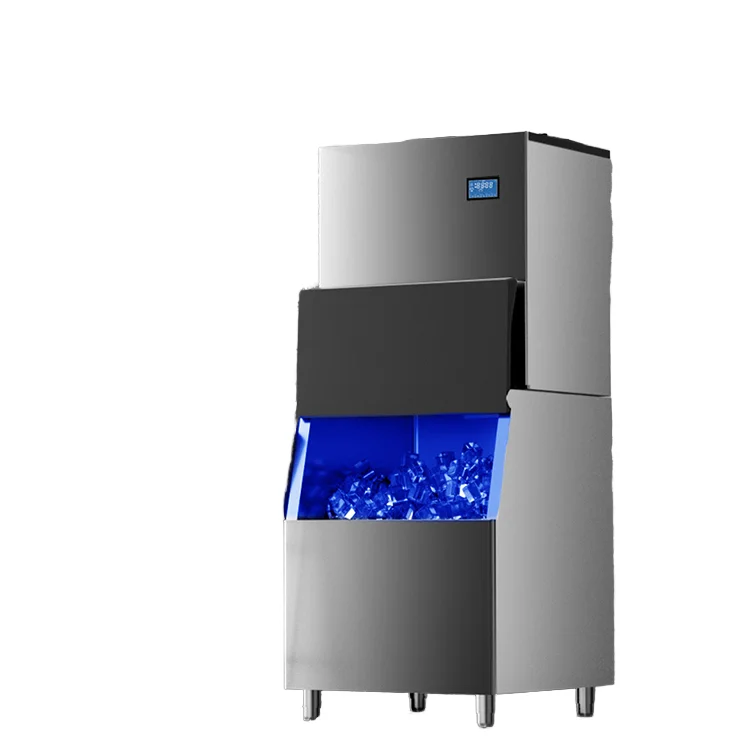 220V/1.18KW Commercial Automatic Big Crystal Ice Cube Maker Machine 550kg Day Best Naixer Ice Cube Maker Machine