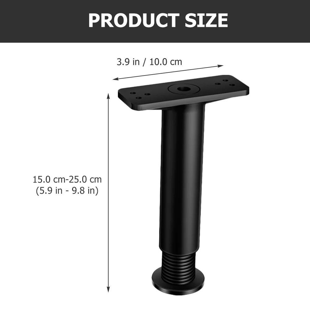 Gambe di supporto centrali per telaio letto da 4 pezzi Gambe di supporto per letto regolabili in altezza durevole Parti di ricambio per cuscinetti di carico