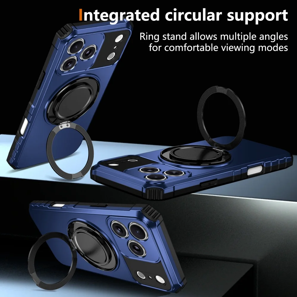 Armure militaire de luxe pour support Magsafe, étui antichoc pour iPhone 17 Pro Max 16 15 14 Plus 13 12, housse Anti-chute magnétique Air