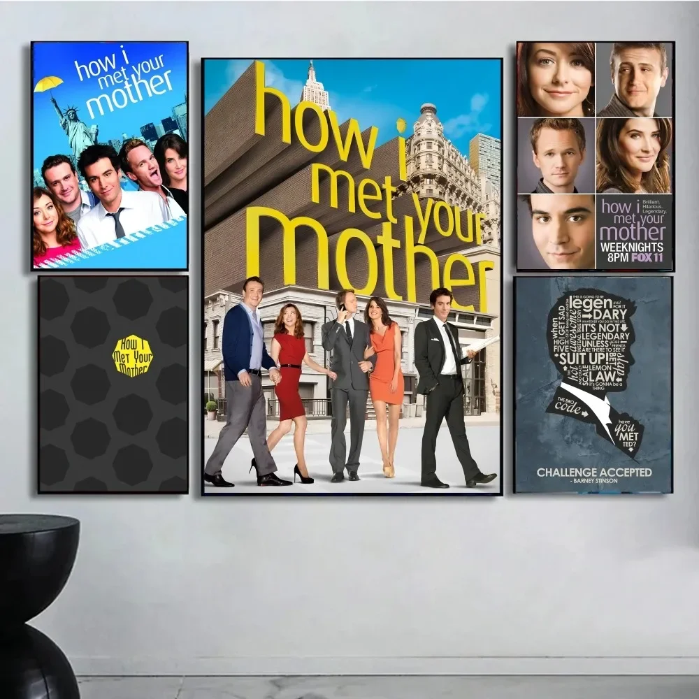 How I Met Your Mother Classic Vintage Posters Waterproof Paper Sticker Coffee House Bar Home Decor