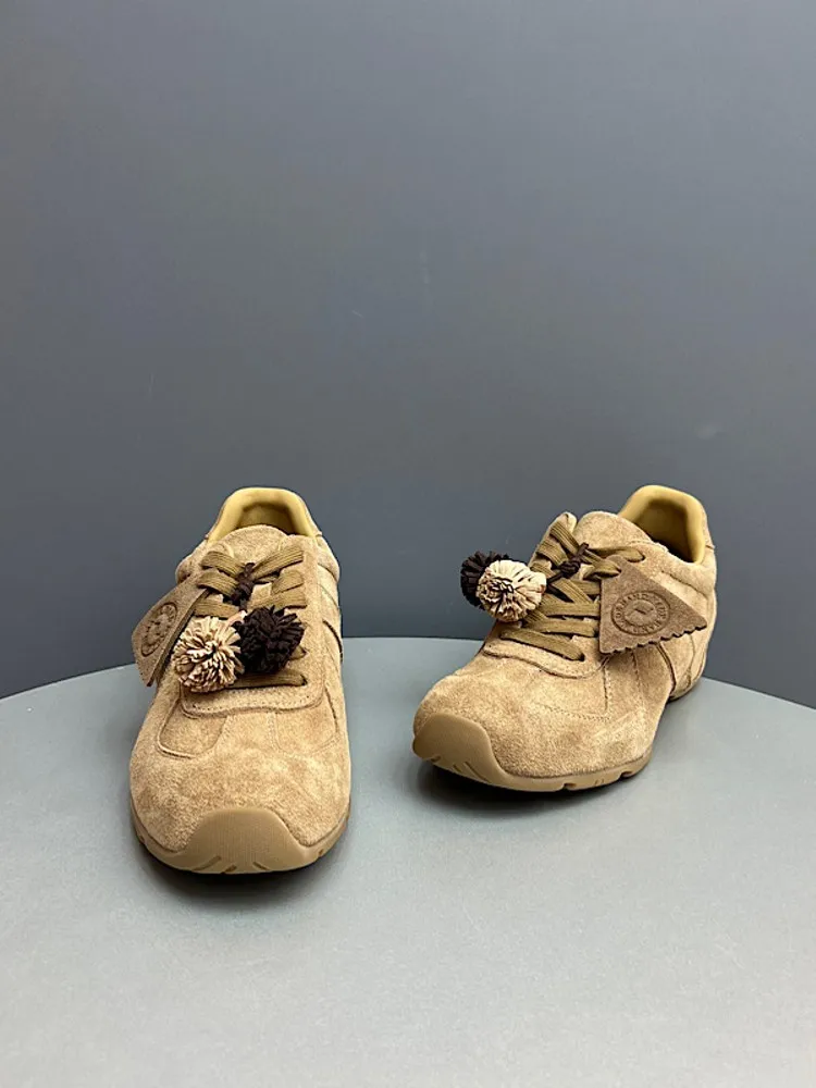 عارضة أزياء المرأة شرابة الجلد المدبوغ حقيقية أحذية من الجلد الدانتيل يصل أحذية التزلج مريحة سيدة الارتفاع زيادة أحذية رياضية مضخات #5