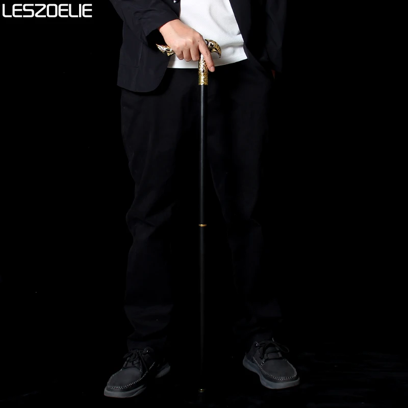 92cm 高級ゴールド＆ブラックハンドル ウォーキングケーン メンズ エレガント ヴィンテージ ファッション パーティー装飾スティック レディース スタイリッシュ ケイン