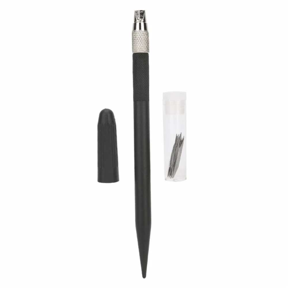 2sets Metal Blade Utility Craft Cutter Set PVC Plastic Handle Black Craft Craft Cutter Set Precision Hobby Craft Cutter For DIY