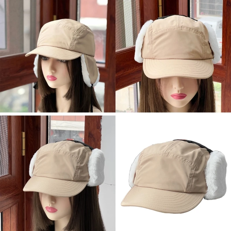 Women's Winter Hat Korean Version Thickened Warm Riding Hat Ski Plush Wind