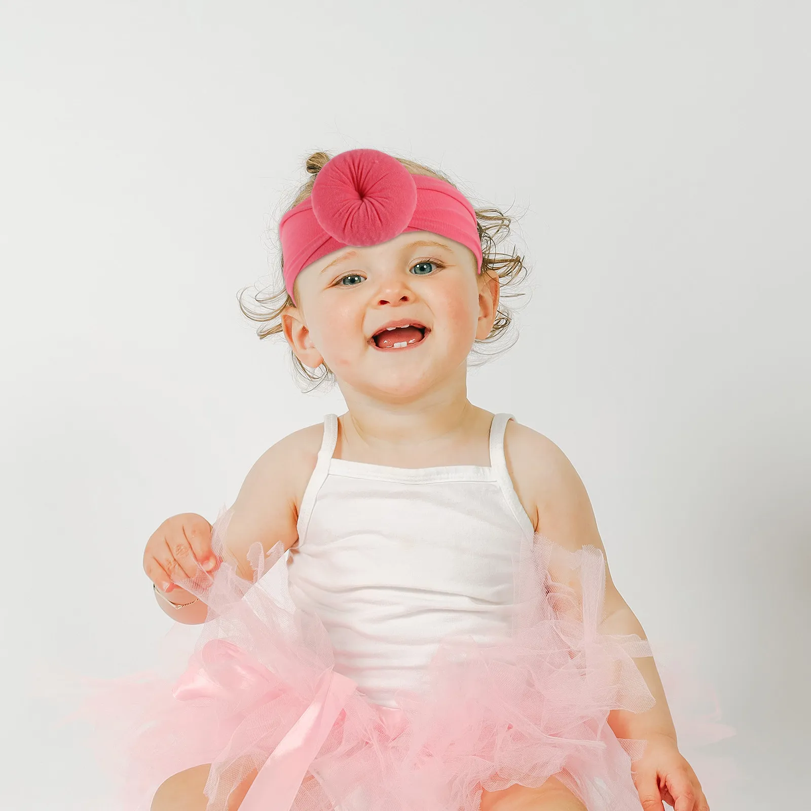 

Набор из 3 нейлоновых повязок на голову для малышей: однотонные, в форме пончика, мягкие, эластичные аксессуары для волос для новорожденных, девочек и детей