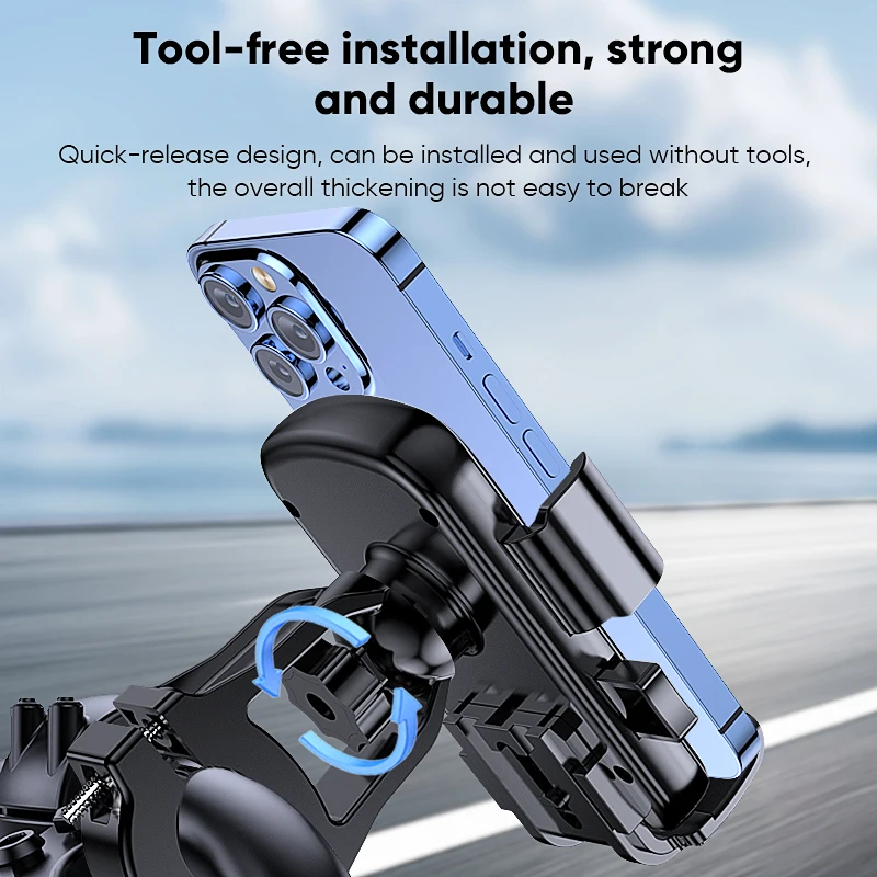 Открытый держатель для электрического велосипеда, противоударная навигация для езды, держатель для телефона на мотоцикле с питанием от аккумулятора