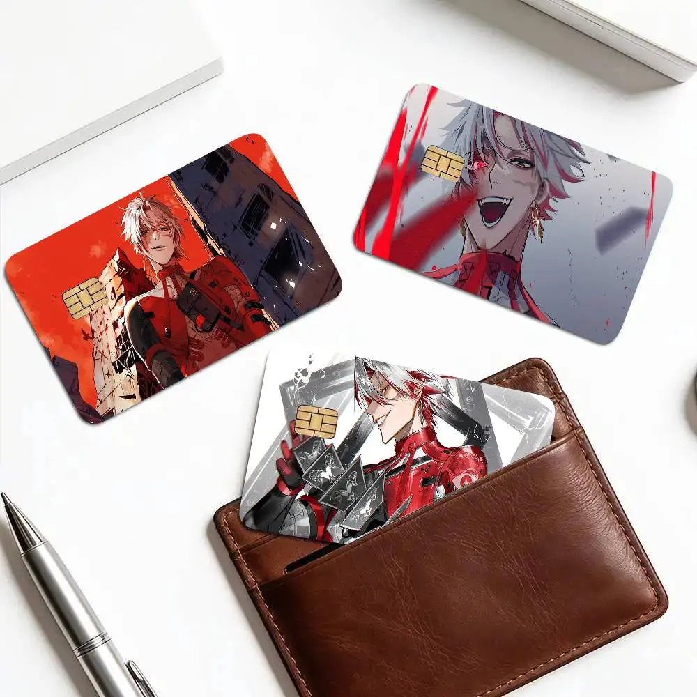 Wuthering Waves Game SCAR Credit Card Sticker Waterproof PVC Skin Cover For Debit Bank Card, Removable Card Decal Wrap