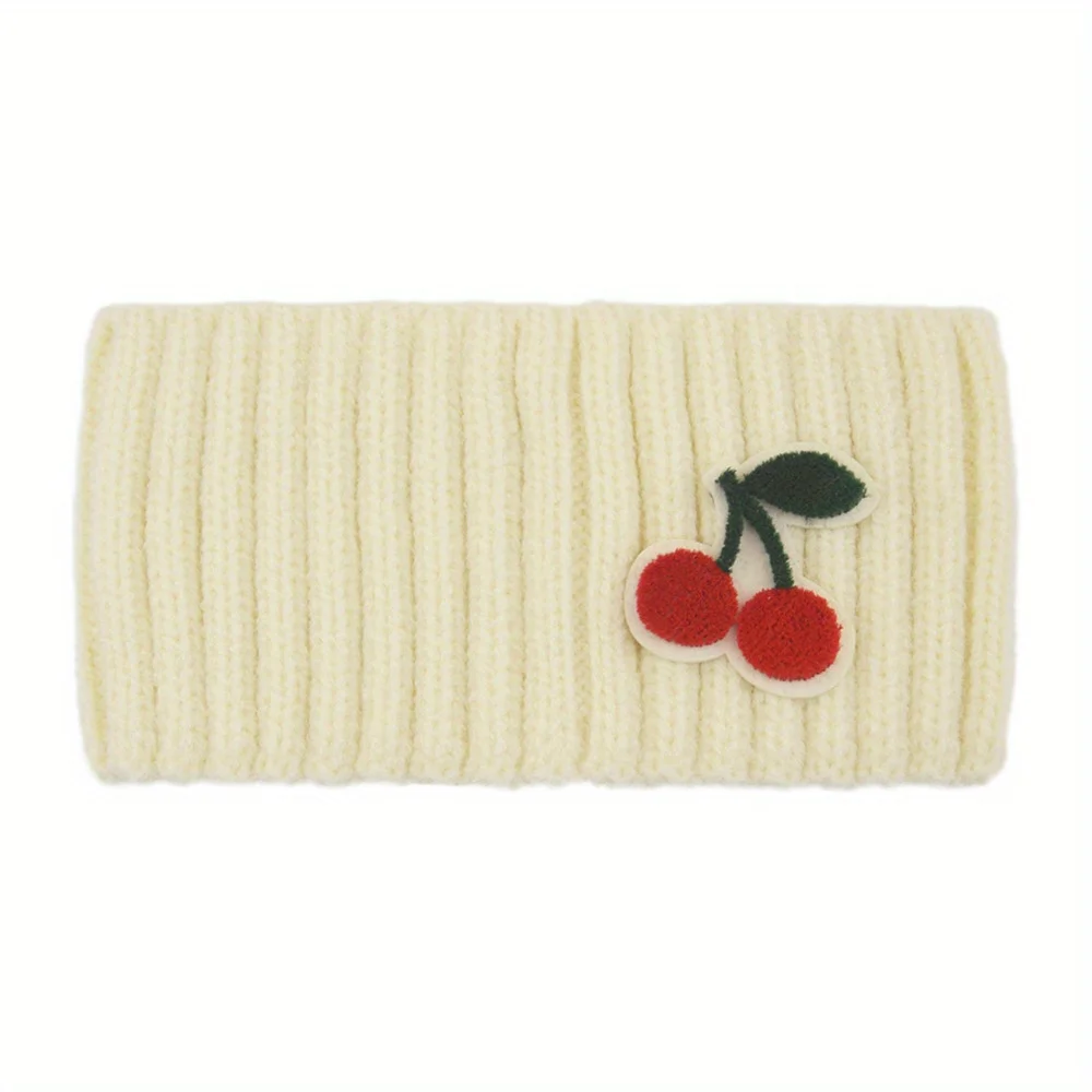 

1PC Cherry Applique Flat Headband for Babies Boys & Girls Soft Cotton Stretch Newborn Headwear Kids Gift Child Head Wrap