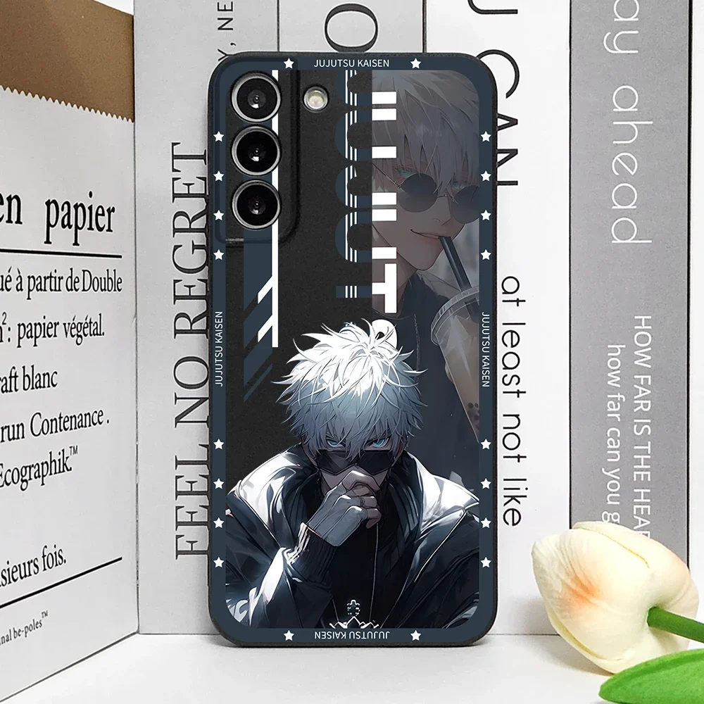 Anime Jujutsu Kaisen Gojo Satoru Phone Case for Samsung Galaxy S20 Plus S21 FE S22 S23 S24 Ultra Shockproof Silicone Soft Covers