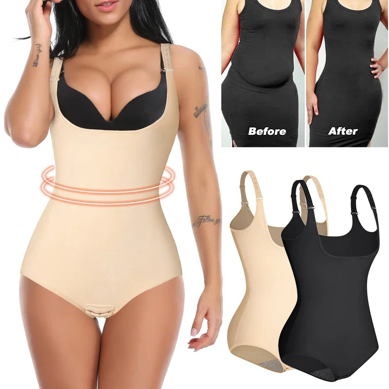 

Underbust Bodysuit Shapewear Women New Full Body Shaper Slimming Waist Tummy Control Underwear Flat Belly Smooth Corset